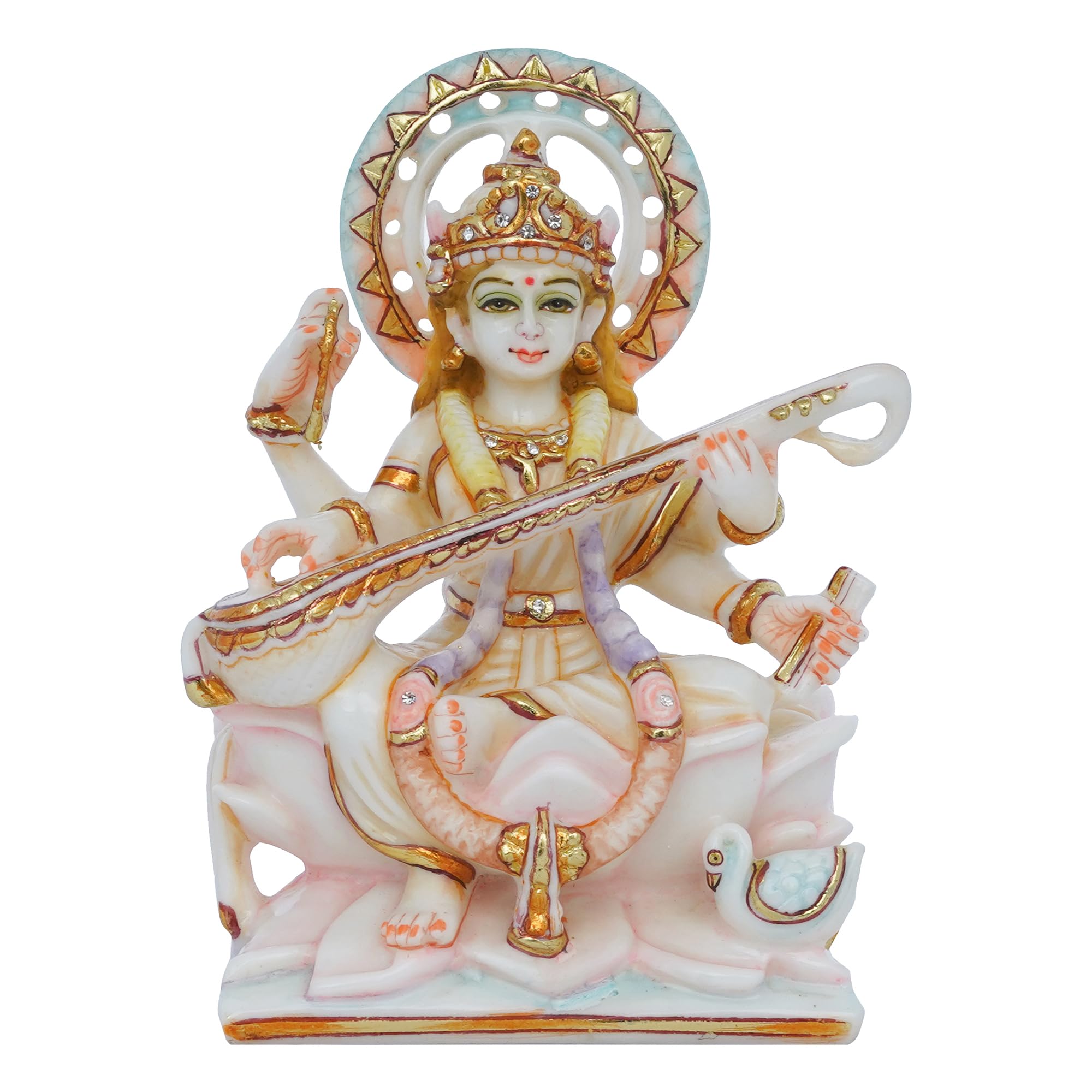Buy THOLIYA ARTS 9 Inch Maa Saraswati Idol Goddess Sarasvatī